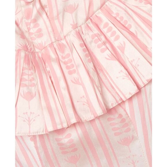 NWT SINDISO KHUMALO Ruffled printed Silk Dress - Picture 11 of 14